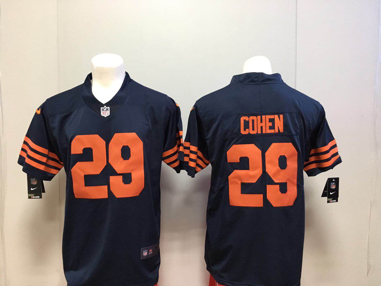 Men Chicago Bears #29 Cohen Blue Orange Nike Vapor Untouchable Limited NFL Jerseys->new york jets->NFL Jersey